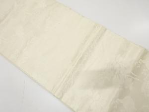 アンティーク　孔雀に牡丹・樹木模様織り出し　花嫁衣裳丸帯（材料）